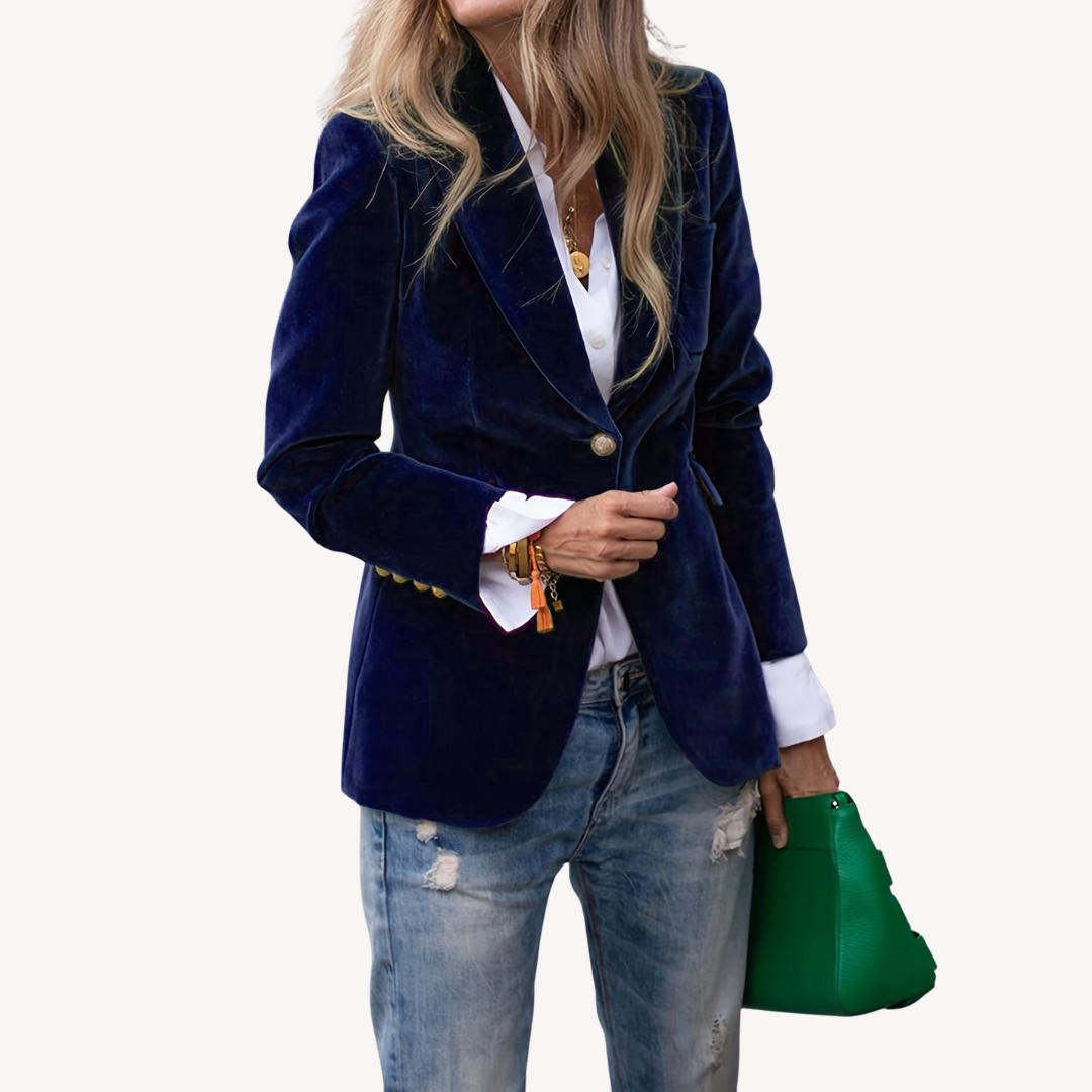 Women's Fashion Velvet Blazer