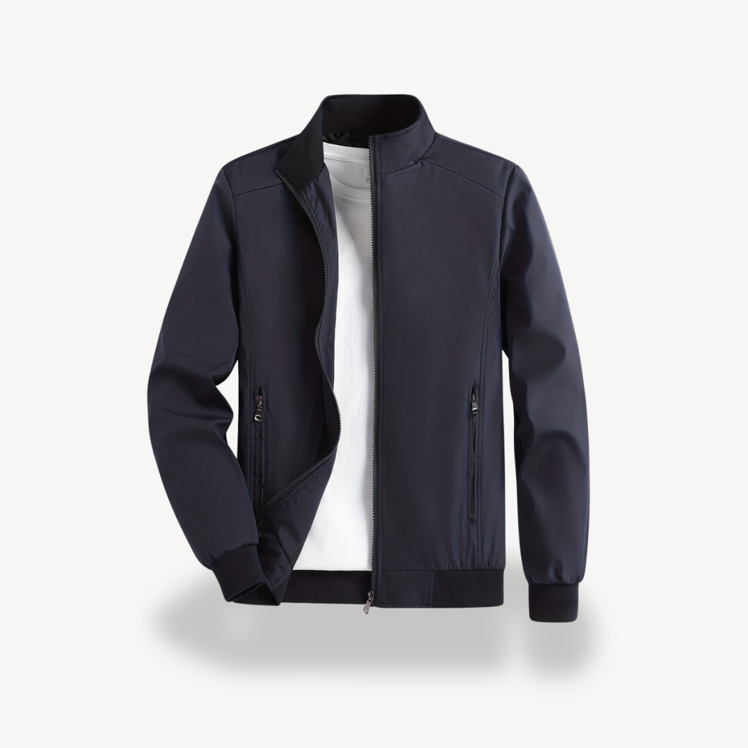 Men’s Polyester Casual Outerwear Zip Jacket