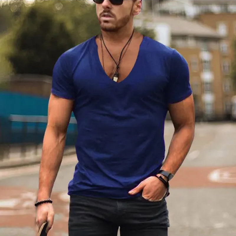 Slim Fit Breathable Mens Summer Tee