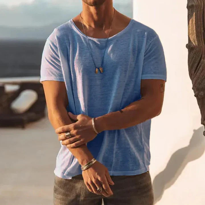 Soft Classic Casual Crew Neck Tee for Men