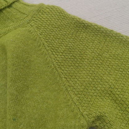 Nora Oversized Knit Turtleneck in Grass Green