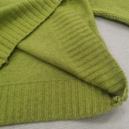 Nora Oversized Knit Turtleneck in Grass Green