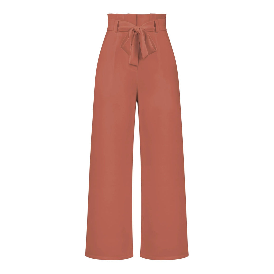 Tie Waist High-Waisted Trousers for women
