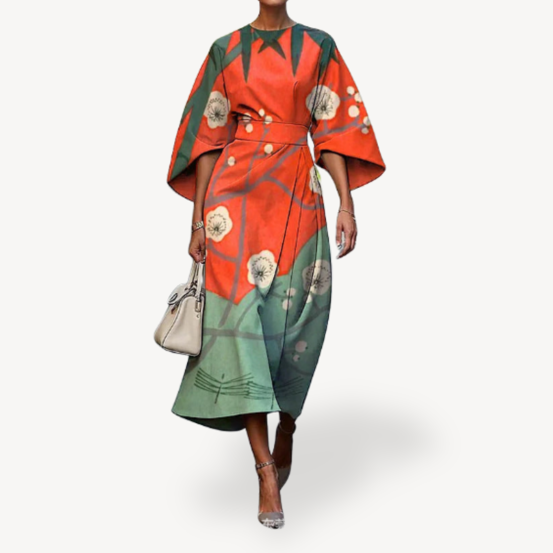 Women's Floral Print Midi Dress