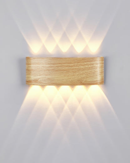 Rustic Wooden LED Outdoor Wall Light Waterproof