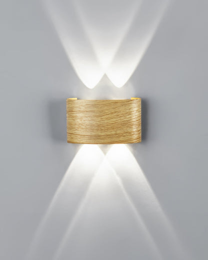 Rustic Wooden LED Outdoor Wall Light Waterproof