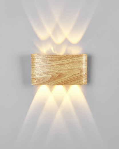 Rustic Wooden LED Outdoor Wall Light Waterproof