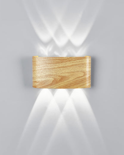 Rustic Wooden LED Outdoor Wall Light Waterproof
