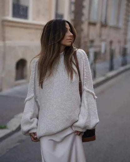 Oversized Knitted Women's Sweater - Mia
