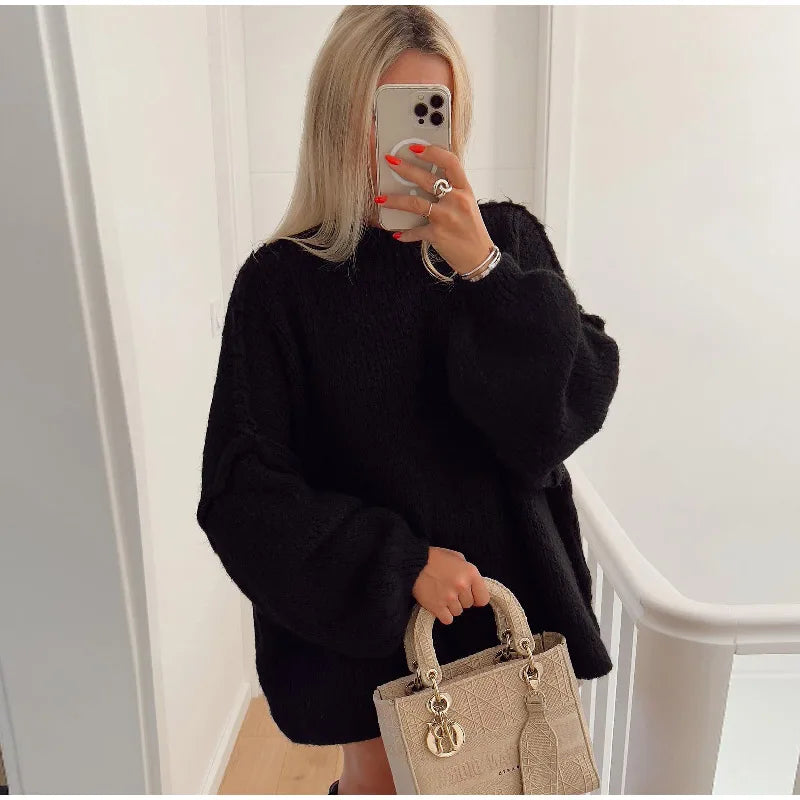 Oversized Knitted Women's Sweater - Mia