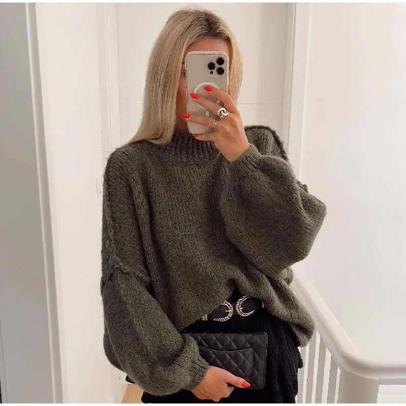 Oversized Knitted Women's Sweater - Mia