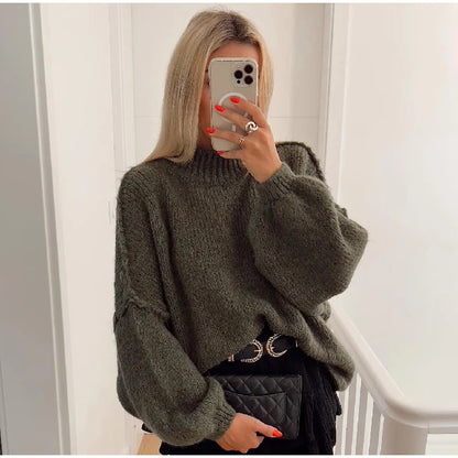 Oversized Knitted Women's Sweater - Mia