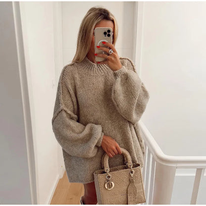 Oversized Knitted Women's Sweater - Mia