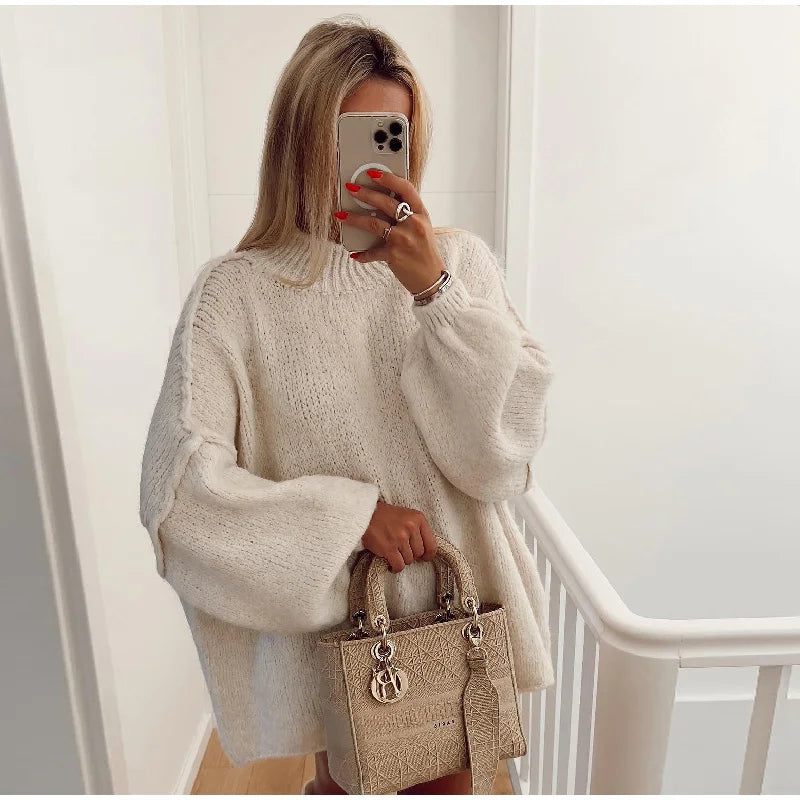 Oversized Knitted Women's Sweater - Mia