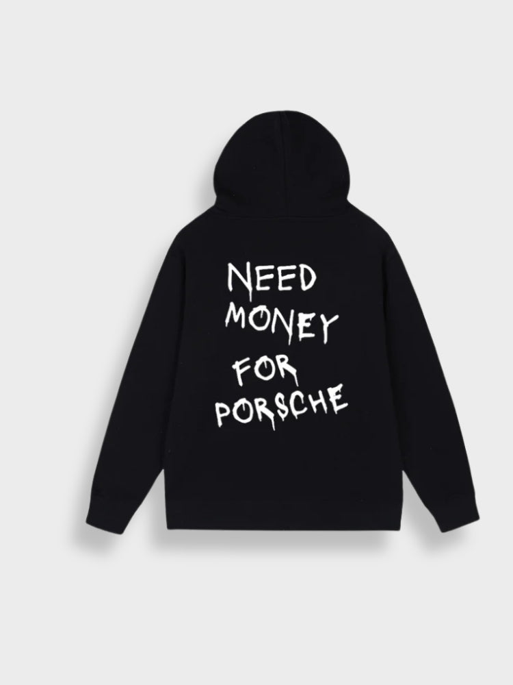 Men’s Casual Pullover Hoodie with Back Print