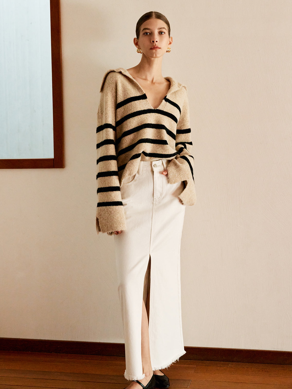 Oversized Striped Sweater for Women – Celina