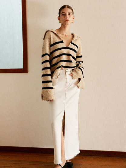 Oversized Striped Sweater for Women – Celina