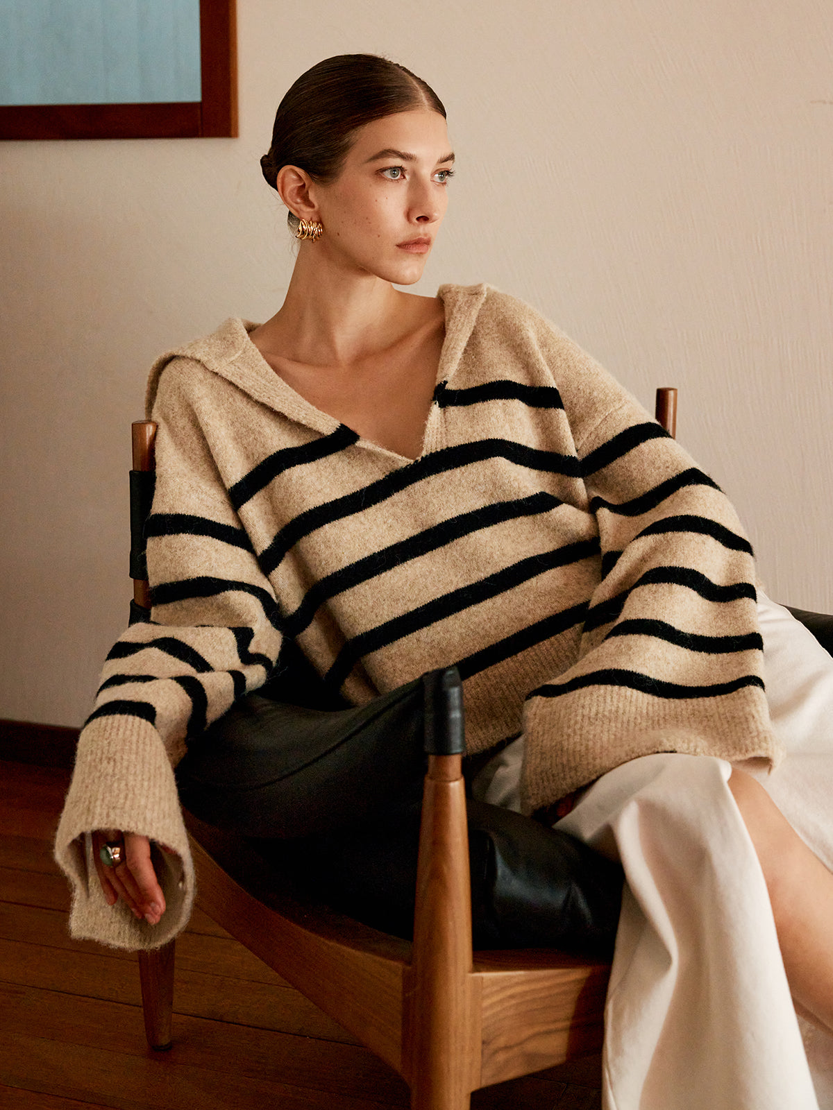 Oversized Striped Sweater for Women – Celina