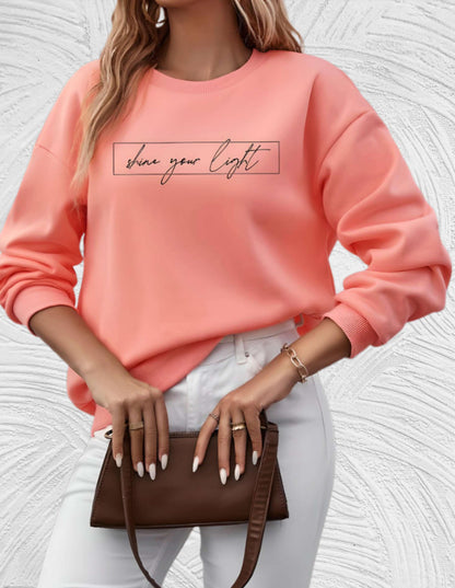 Oversized Women's Sweater with Round Neck - Luna