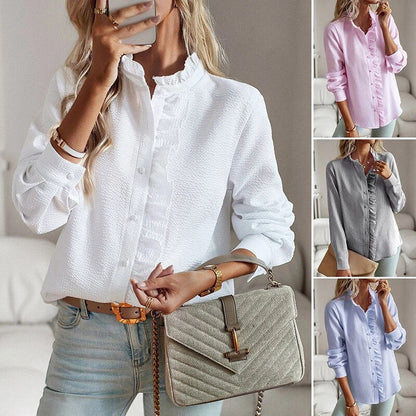 Sophie – Women’s Ruffled Button-Up Blouse