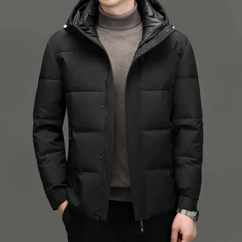 Padded Men's Jacket with Hood - Milo