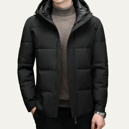 Men’s Modern Quilted Puffer Jacket with Hood