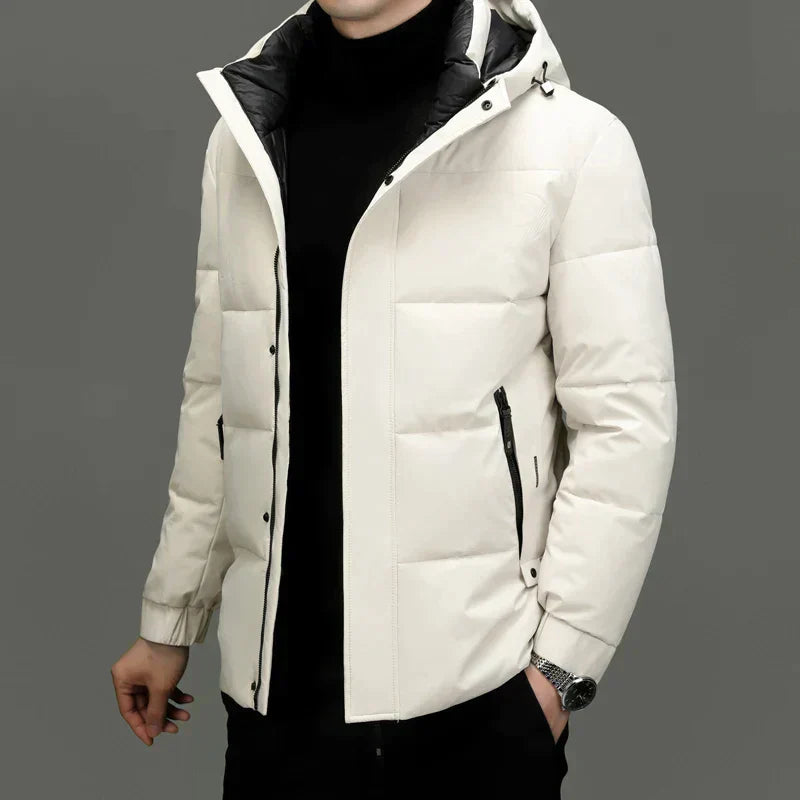 Padded Men's Jacket with Hood - Milo