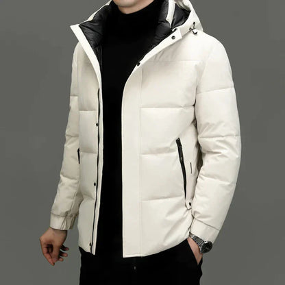 Padded Men's Jacket with Hood - Milo