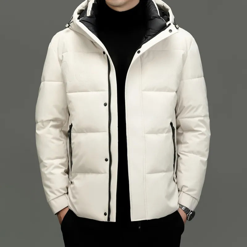 Padded Men's Jacket with Hood - Milo