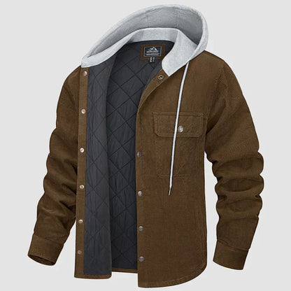 Padded Men's Jacket with Hood - Nordic