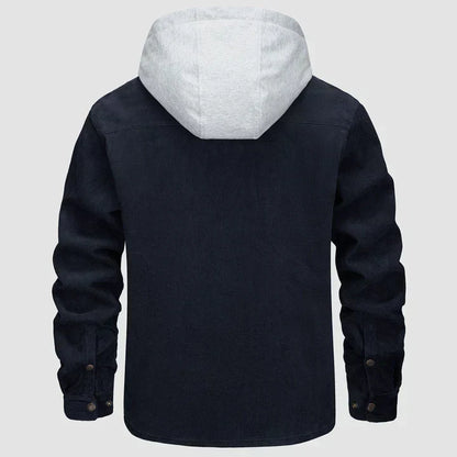 Padded Men's Jacket with Hood - Nordic