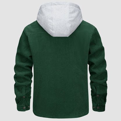 Padded Men's Jacket with Hood - Nordic