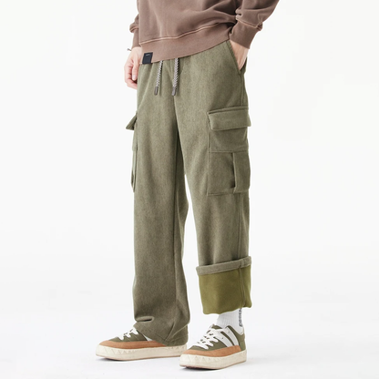 Warm Corduroy Fleece Lined Pants - BritishElegance