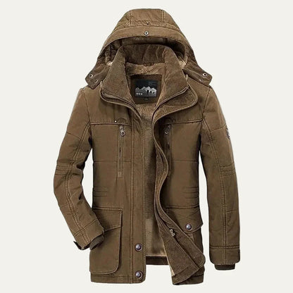 Men’s Detachable Sherpa Lined Winter Parka Jacket