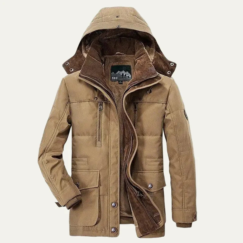 Men’s Detachable Sherpa Lined Winter Parka Jacket