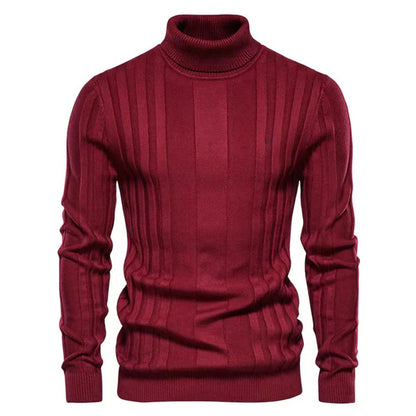 Men's Fitted Crew Neck Winter Sweater - BritishElegance