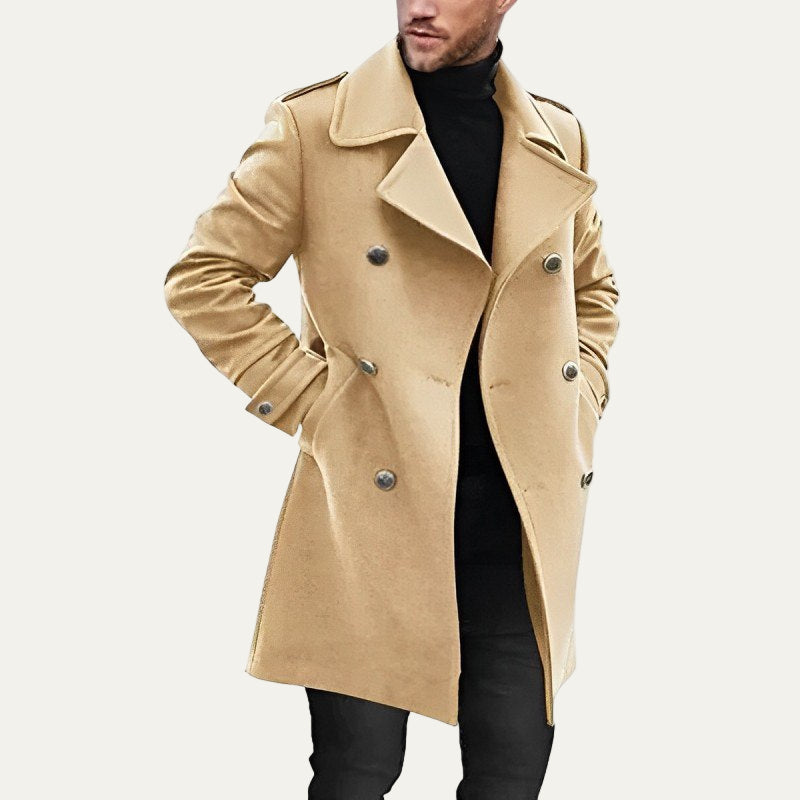 Men’s Double Breasted Military Inspired Coat