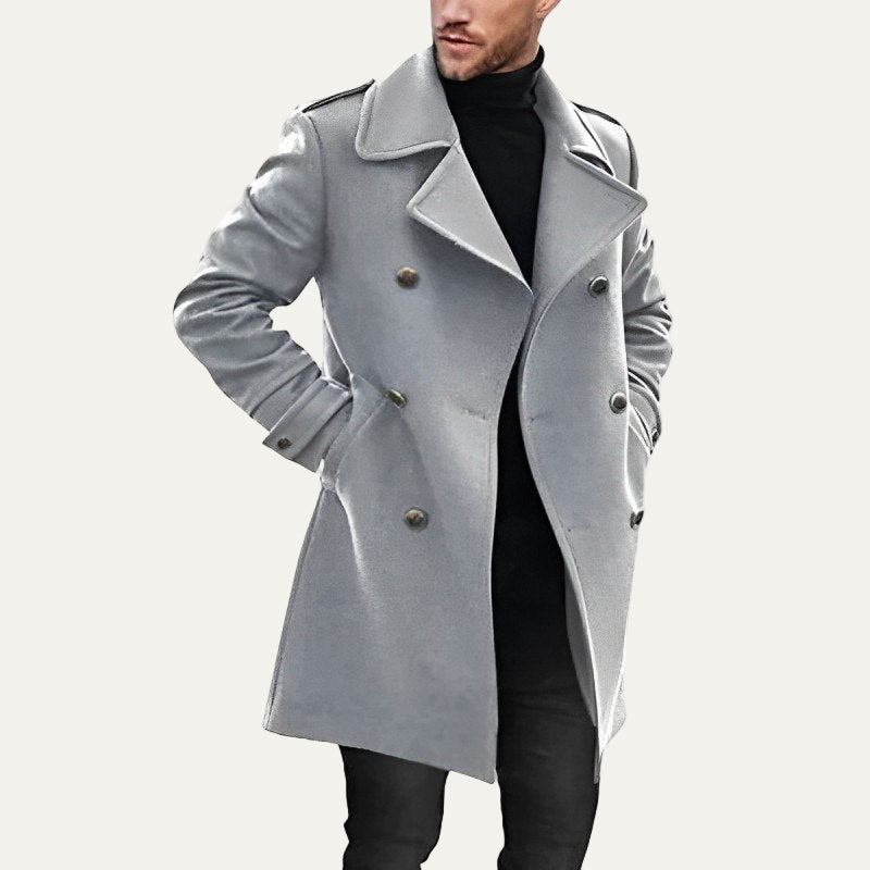 Men’s Double Breasted Military Inspired Coat