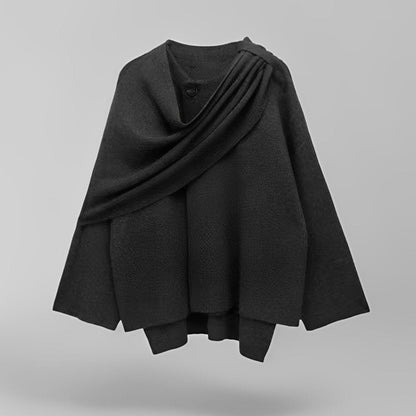 Elegant, soft women's cape jacket