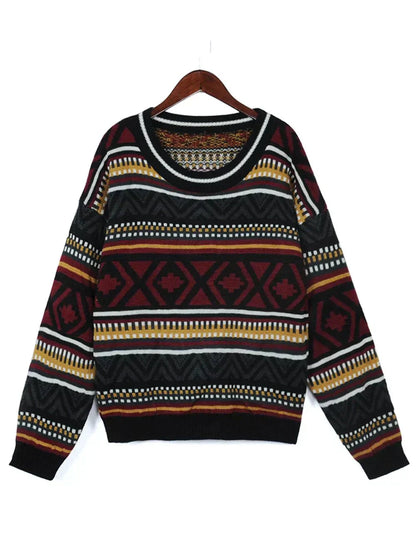 Clara | Geometric Print Sweater for Winter Style