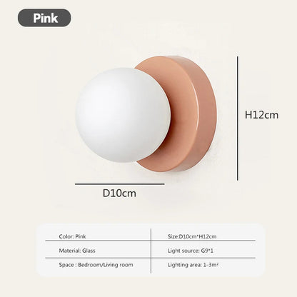Modern Round Glass LED Wall Lamp