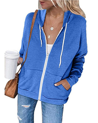 Plain Women's Hoodie with Pockets - Emma