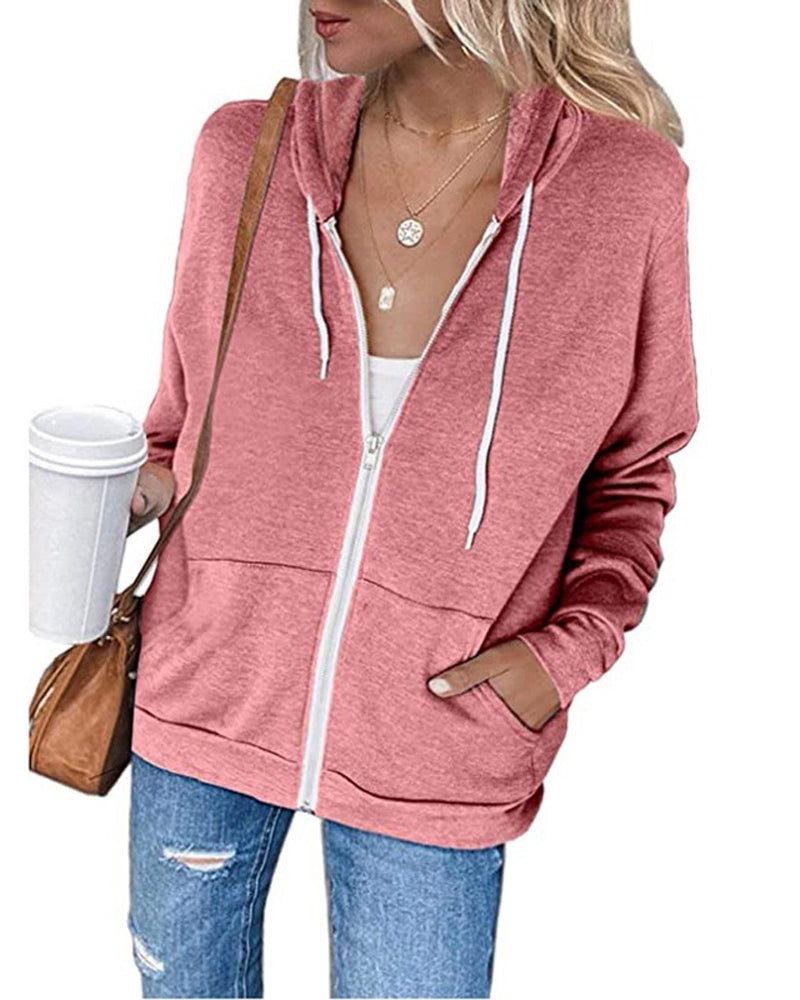 Plain Women's Hoodie with Pockets - Emma