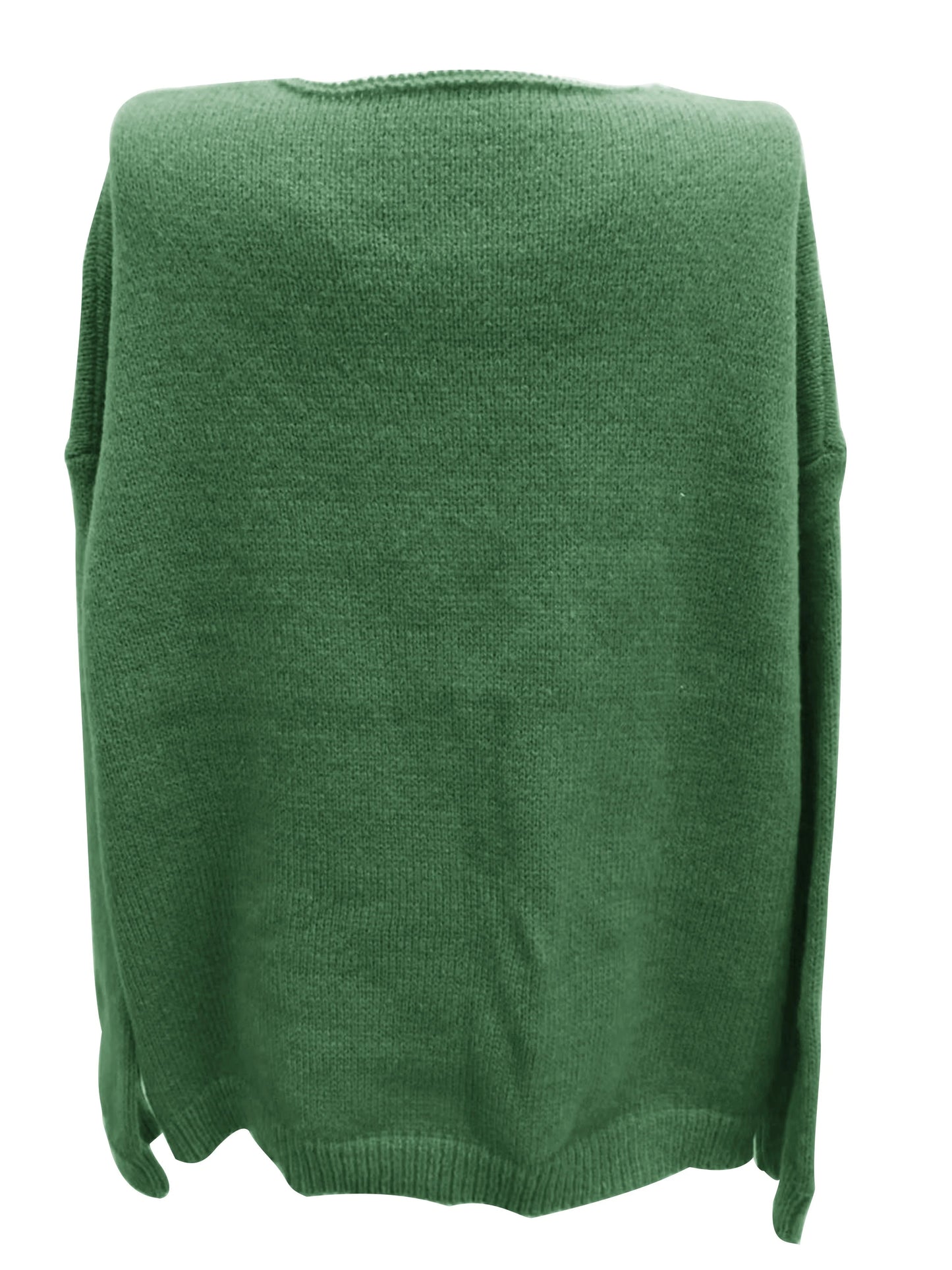 Plus Size Casual V-Neck Sweater for Curvy Women