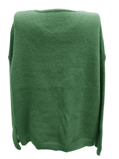 Plus Size Casual V-Neck Sweater for Curvy Women
