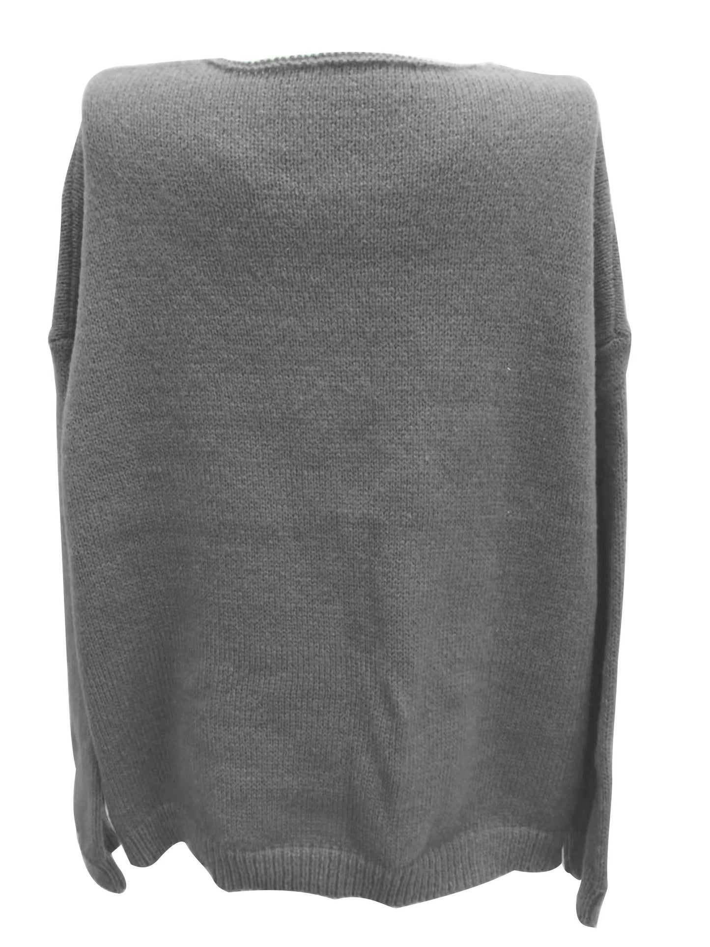 Plus Size Casual V-Neck Sweater for Curvy Women