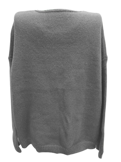 Plus Size Casual V-Neck Sweater for Curvy Women