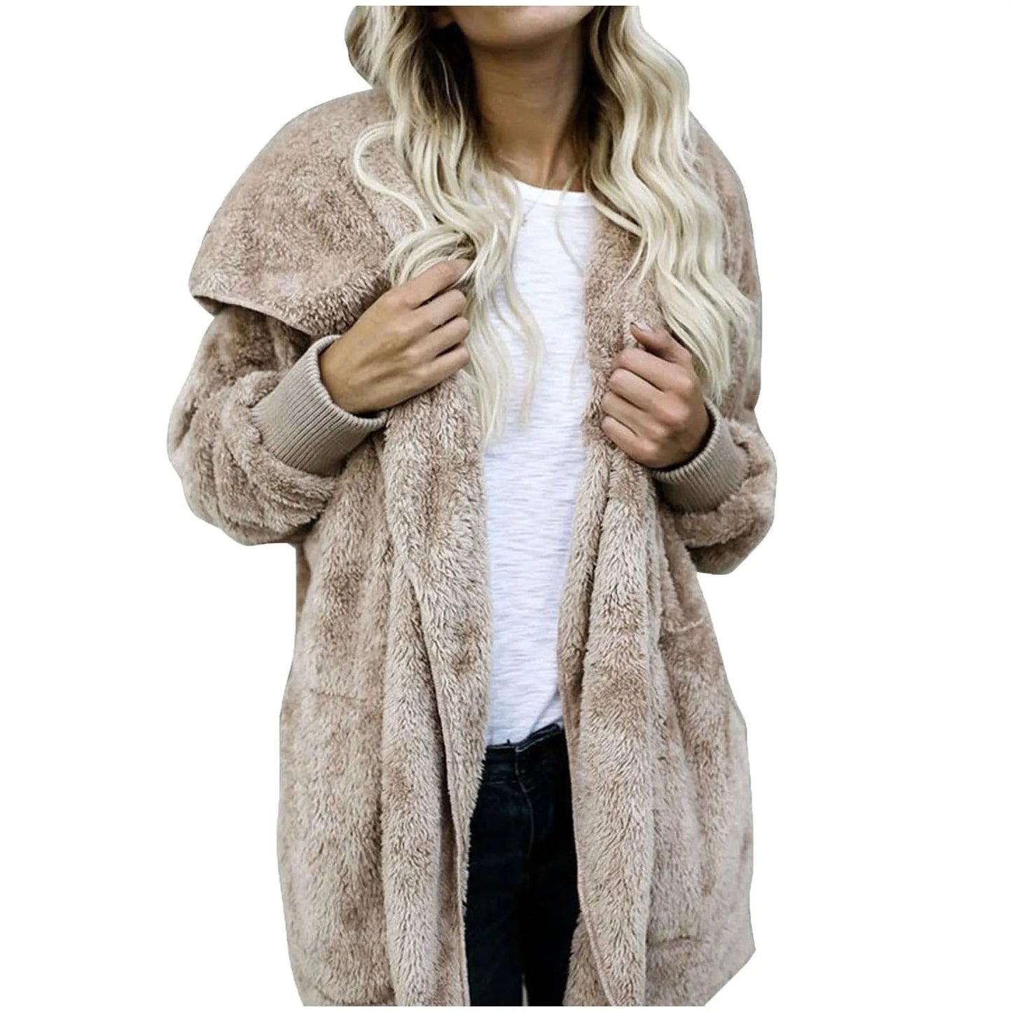 Plush Velvet Plus Size Winter Coat – Luxurious & Warm
