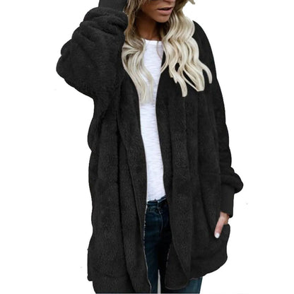 Plush Velvet Plus Size Winter Coat – Luxurious & Warm