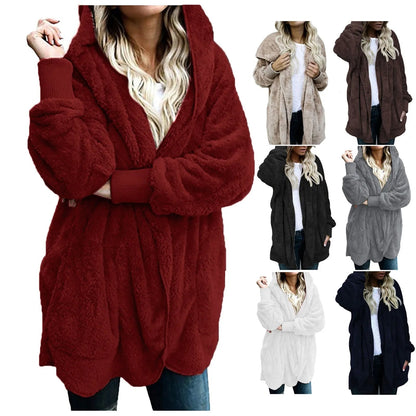 Plush Velvet Plus Size Winter Coat – Luxurious & Warm